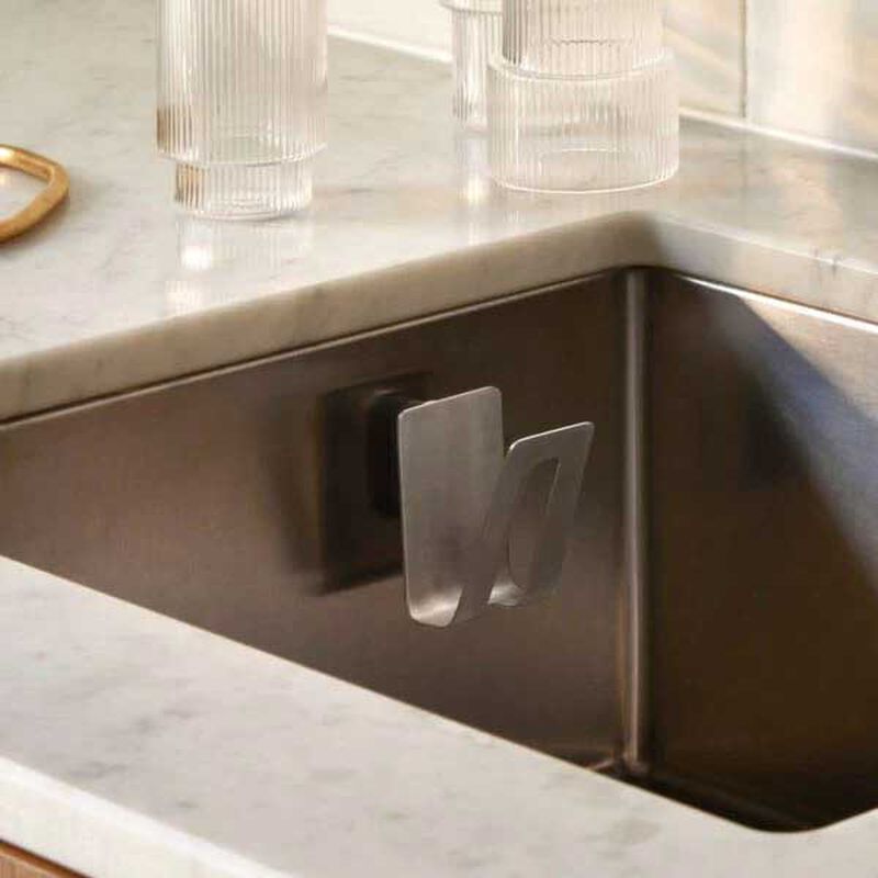 Ecovask Happy Sinks Sponge Holder - Stainless Steel image number 1